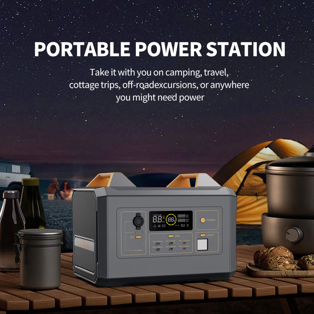 OEM Portable Station 22kg Mobile Lithium-Ion Power Bank LiFePO4 Battery 2200W
