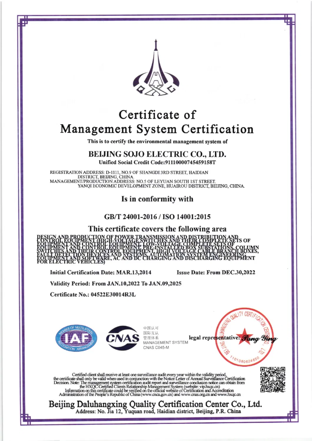 Electric Vehicle Charging Station CE Certificate