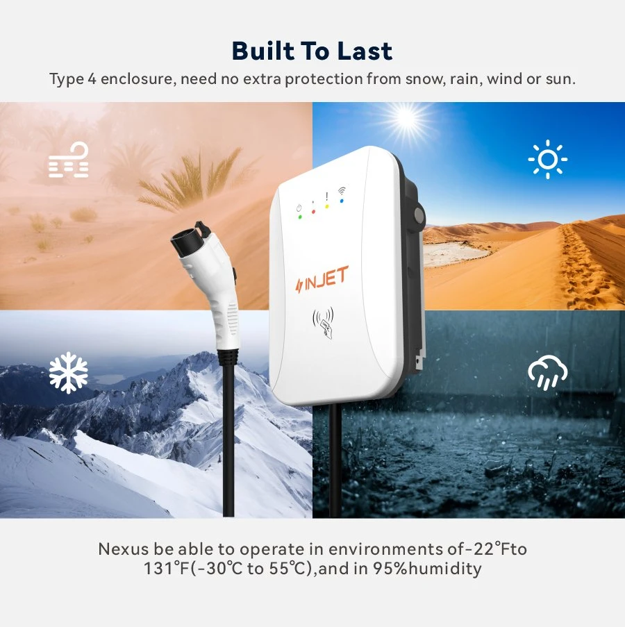 Weeyu New Design 7kw 10kw EV Charger with Type 1 Type2 7kw 10kw Easy Use Chinese EV Charger Manufacturer with Wall Mounted for Electric Car Charging Stations