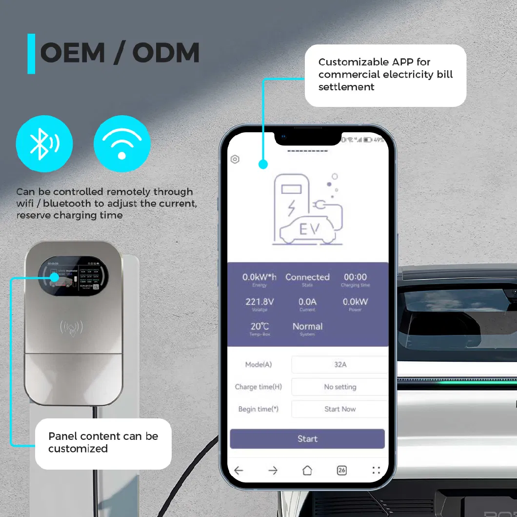 11 Kw OEM Home Type 2 Chinese Electric Car Charging Station EV Charger