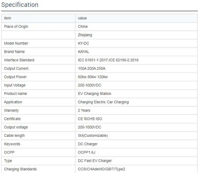 China Manufacturer European Standard Ocpp 1.6j Electric Vehicle Fast EV Charger Charging Station for Bus Car