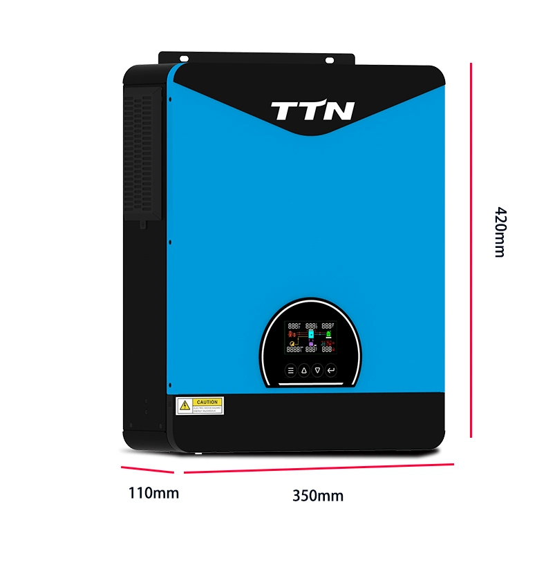 Ttn Factory Price 230VAC 1000/1500W Solar Inverter 80A Charging Current 12V Battery