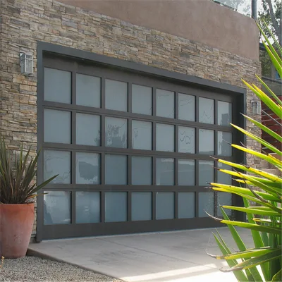  Modern Electric Overhead High Quality Aluminum Glass Garage Door