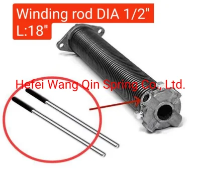  Sectional Garage Door 0.192X2-5/8′′- 40 Inches Black Coated Torsion Spring with Winding Bars