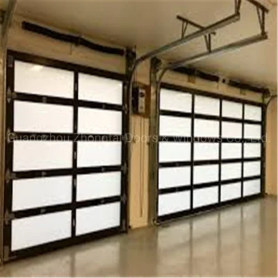  Aluminum Frame Automatic Glass/PC Sectional Garage Doors for House