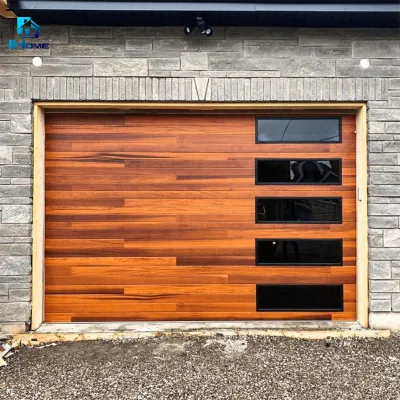  Metallic Glass Garage Door Sectional Garage Door with Spring and Handle