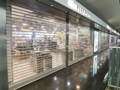 Exhibition Polycarbonate PC Material Transparent Roller Shutter for Mall for Airport