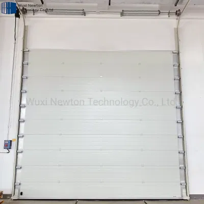 White PU Foam Panel Industrial Sectional Overhead Security Doors with Man Door