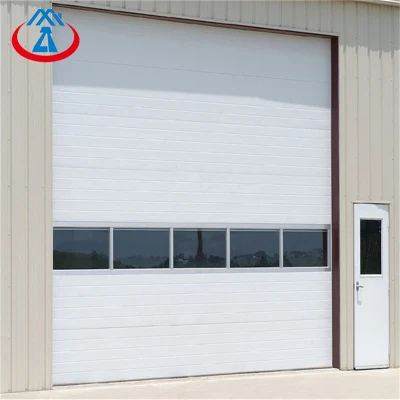 Vertical Safety Lifting Thermal Insulated Security Door with Polycarbonate