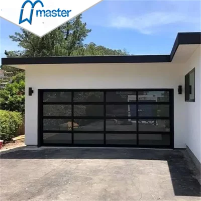 Highly Customised and Nice Materials Automatic Sensor Aluminum Glass Garage Door with Cheap Price