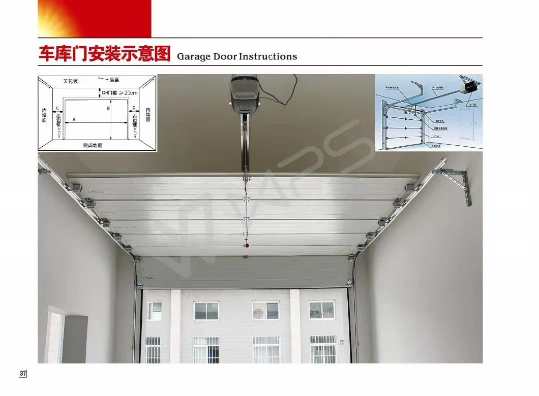 10&prime; Garage Door with High Lift and Front Mount Torsion Spring