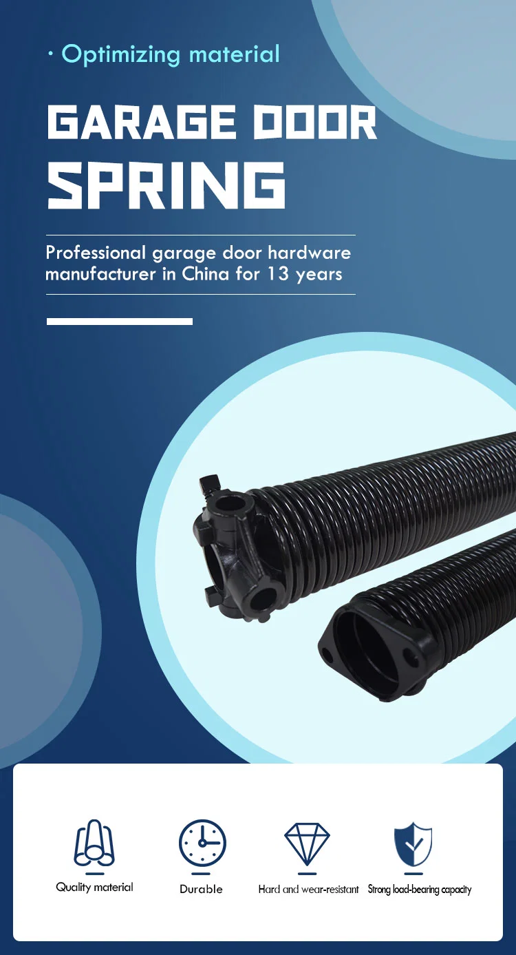 China Garage Door Hardware Manufacturer Steel Black Coated Garage Door Torsion Spring with Low Price