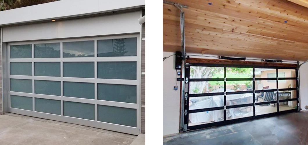 High Transparent Glass/Visibility /Full-View Garage Door