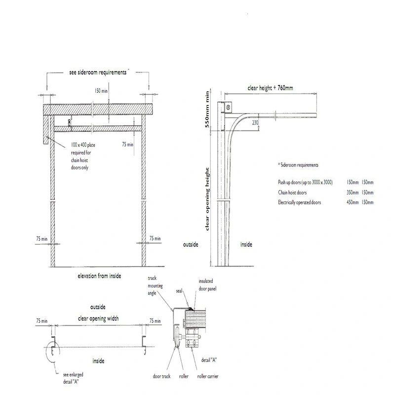 High Quality Industrial Aluminum/Steel Warehouse Garage Lifting Door