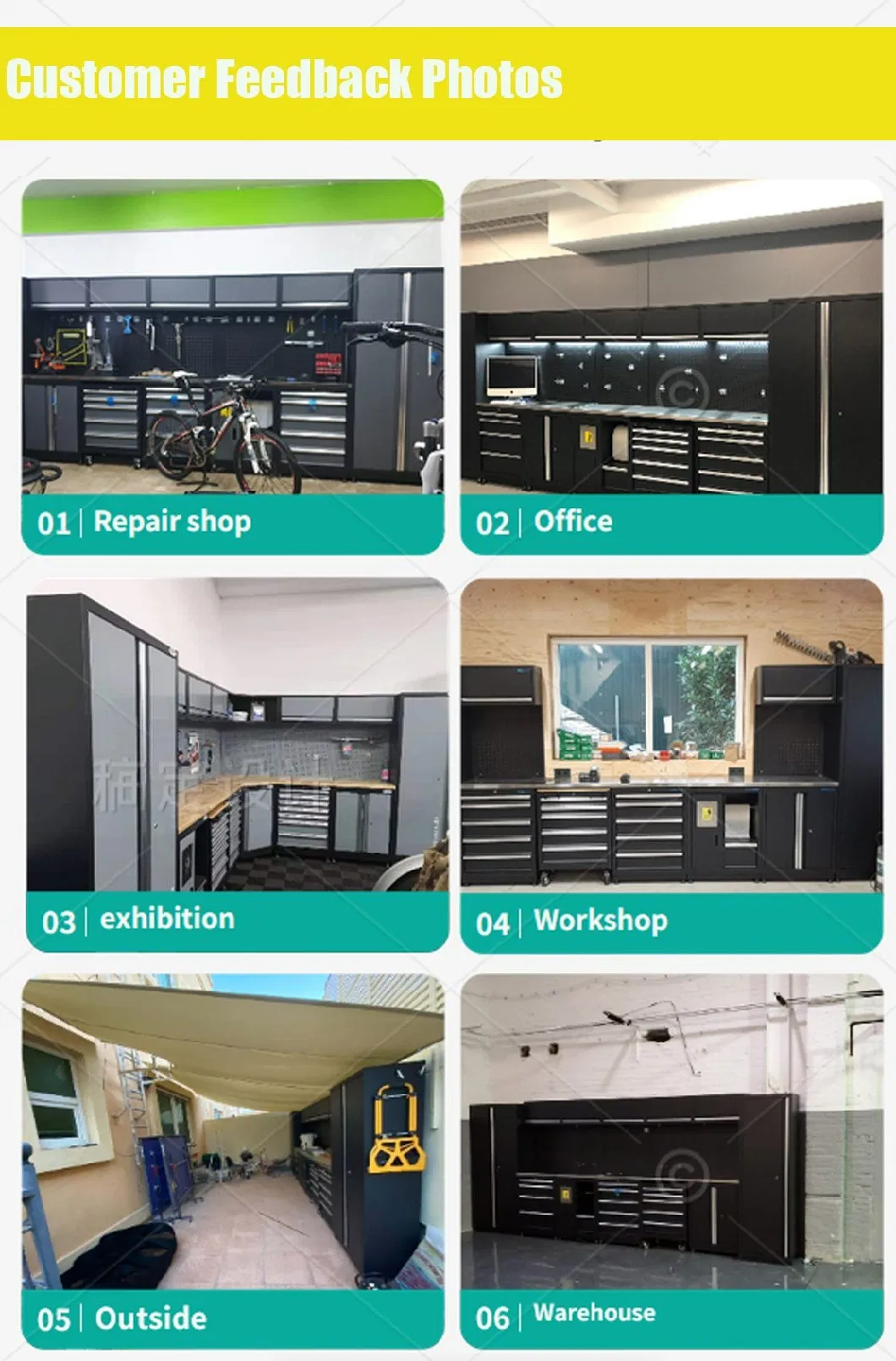 Goldenline Drawers with Rolling Creeper Seat Tool Cabinet Supplier