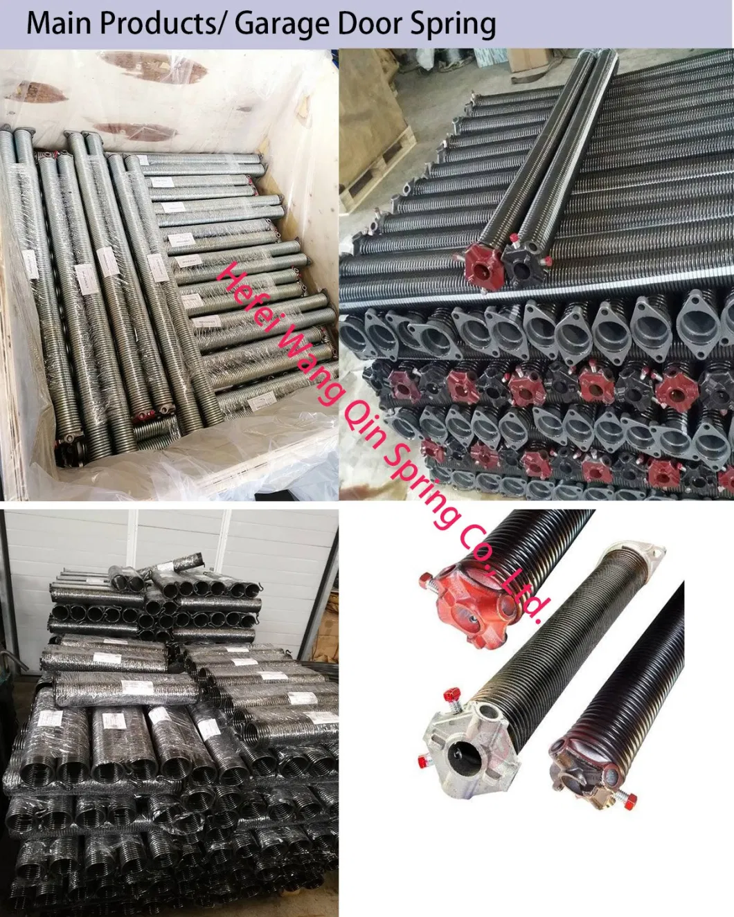 China Factory Black and Galvanized Steel Garage Door Spring