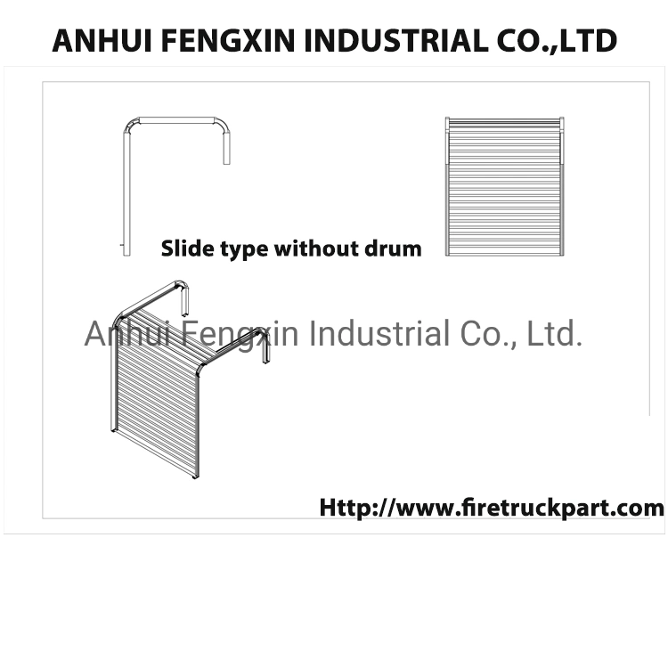 Horizontal Fireproof Roller Shutter Door Aluminum Window