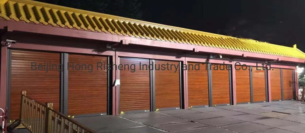 Rolling up Garage Doors Aluminum Alloy Roller Shutter Garage Door with Brown Color