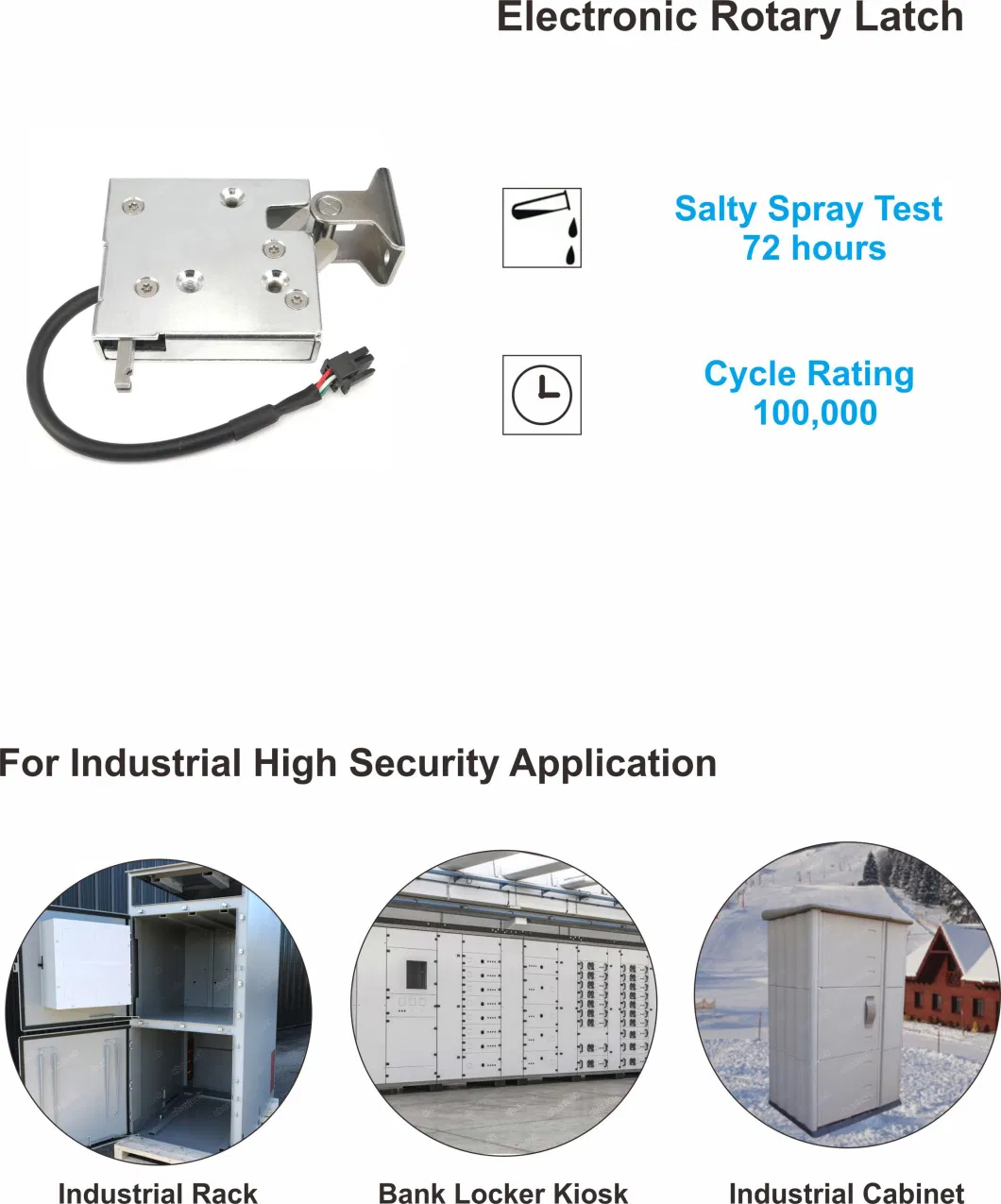 Robust Steel Electronic Rotary Latch with Strong Holding Force for Intelligent Locker Solutions