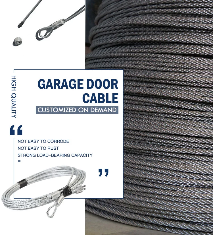 Sectional Garage Door Torsion Hardware Lifting Cable Garage Door Cable 1/8 for Garage Doors