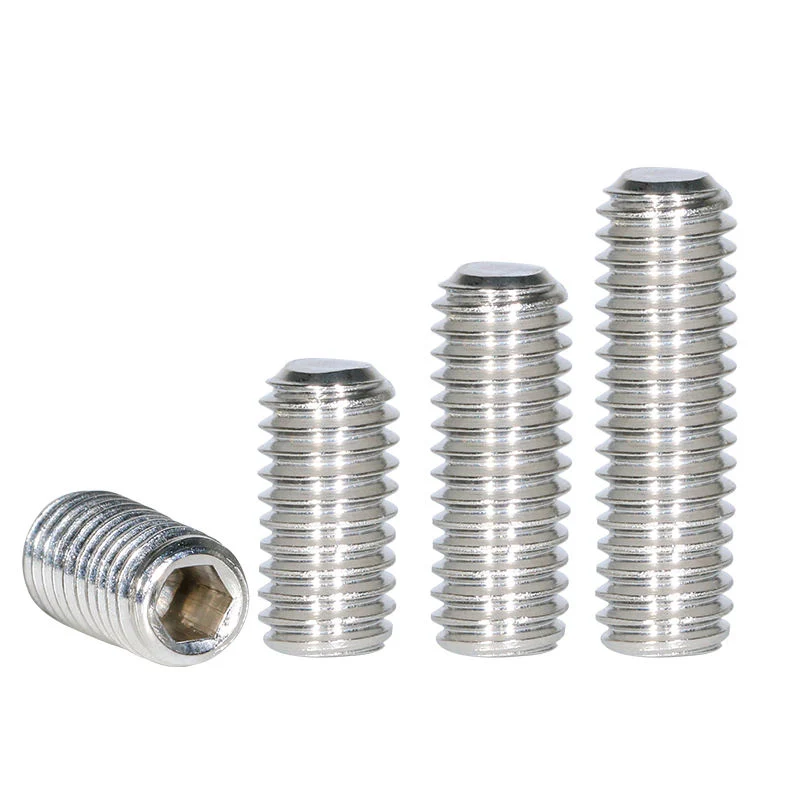 Stainless Steel Hexagon Socket Set Screw Flat Cup End Hollow