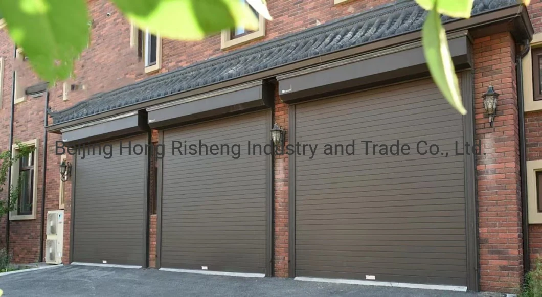 Rolling up Garage Doors Aluminum Alloy Roller Shutter Garage Door with Brown Color