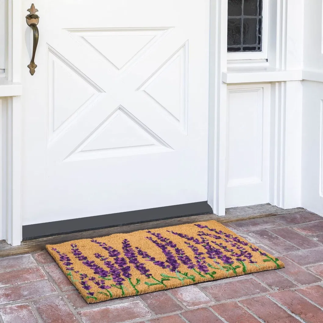 Garage Garden Flower Outdoor Welcome Entryway Front Door Spring Coir Door Mat