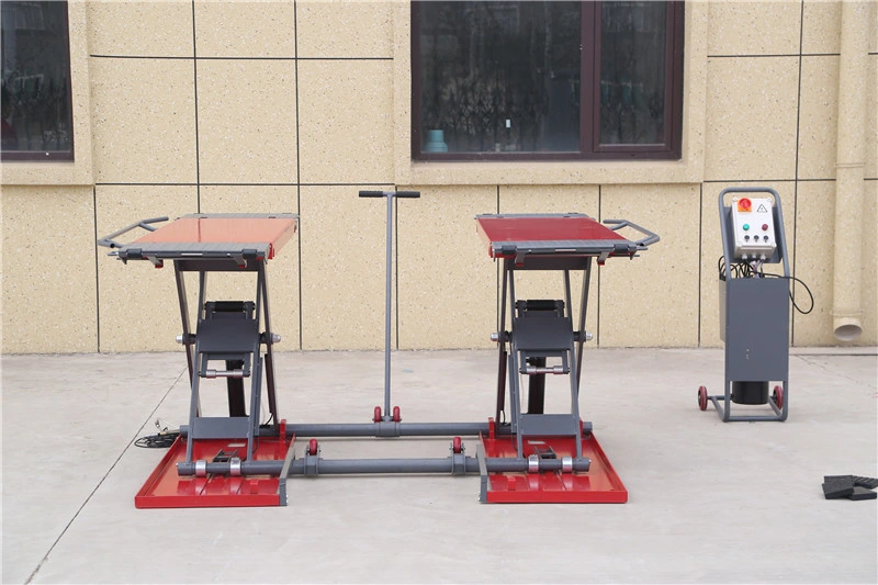 3000kg Expprted German Industrial MID-Position Scissor Lifter Double Cylinder Scissor Lifter Hydraulic Car Lift