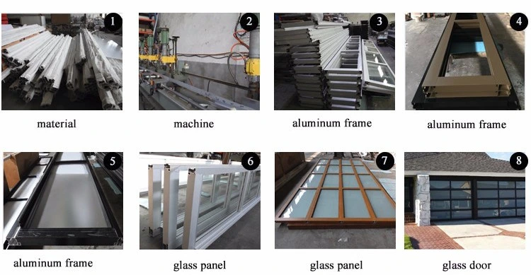 Highly Customised and Nice Materials Automatic Sensor Aluminum Glass Garage Door with Cheap Price