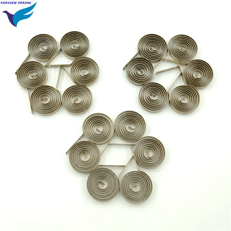 OEM Customized Spring Machine Parts Stainless Steel Flat Spiral Torsion Spring for Door Handle