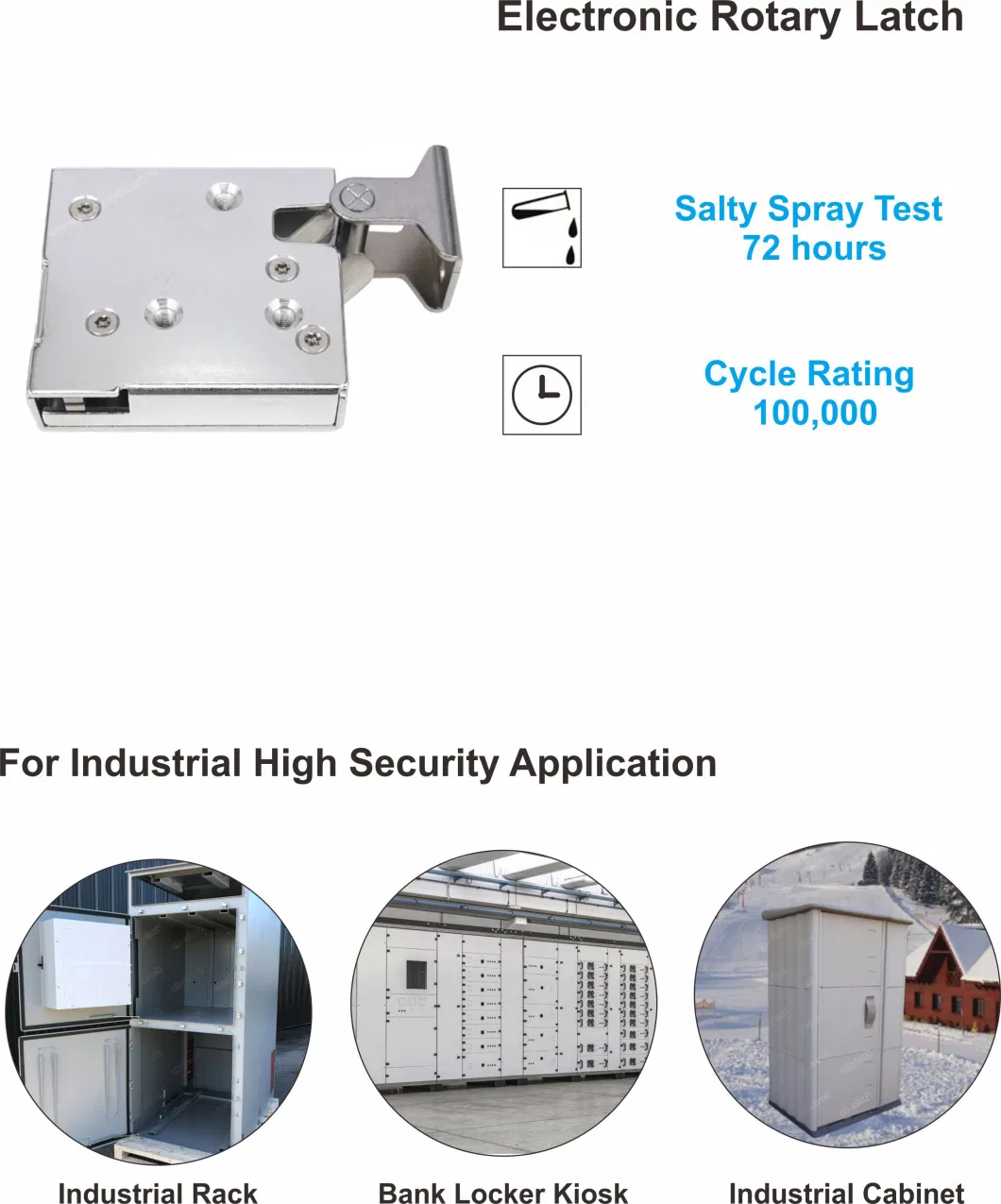 12VDC Durable Electronic Rotary Latches with Gear Motor for Smart Locker System