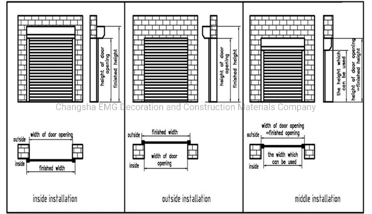 Reasonable Price Auto Automatic Industrial Aluminum Roller Rolling Shutter Garage Door