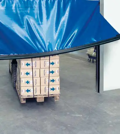 PVC Fabric Self Repairing Rapid Rolling up Zipper Door Systems for Warehouse