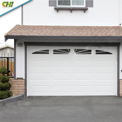 Cómodo de aluminio puerta de garaje de obturador de laminación de aluminio de extrusión negro Anonized residencial de 16 pies x 8 puerta del garaje