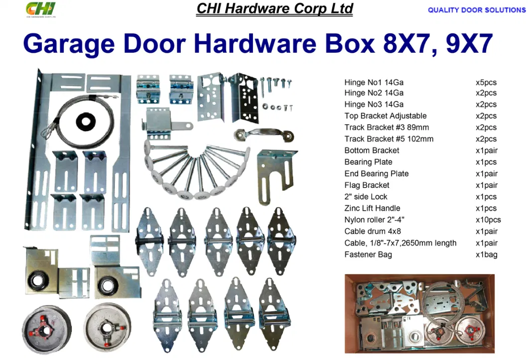 Wholesale Cheap Zinc Plating Sectional Door Accessories Sectional Garage Door Hardware Kit for Garage Door