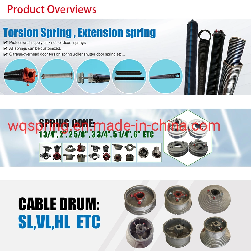 6&prime;&prime; Thicken Spring Joint Overhead Door Composite Spring Coin Garage Door Hardware Parts