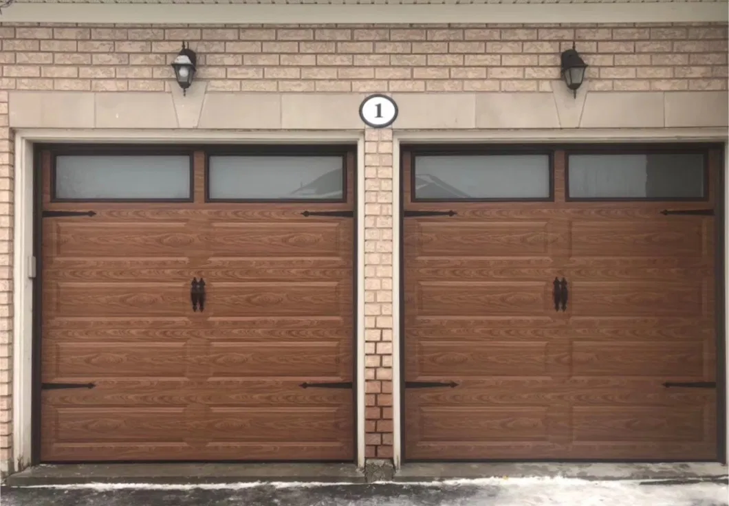 Front Mount Torsion Spring High Lift Garage Door with Chain Drive Motor