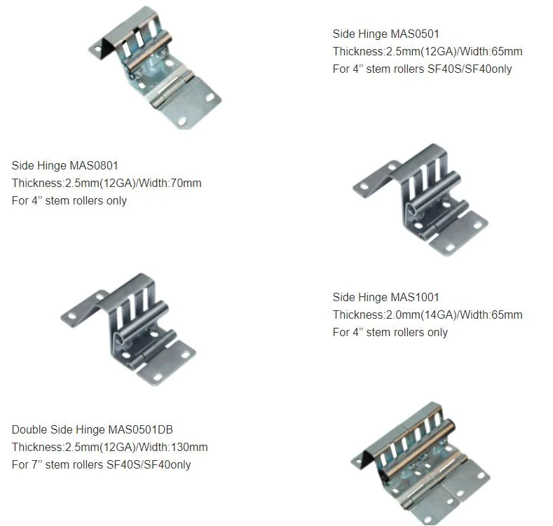 Low Price Easy Installed Finger- Protection Sectional Garage Door Hinge Factory Direct Sale