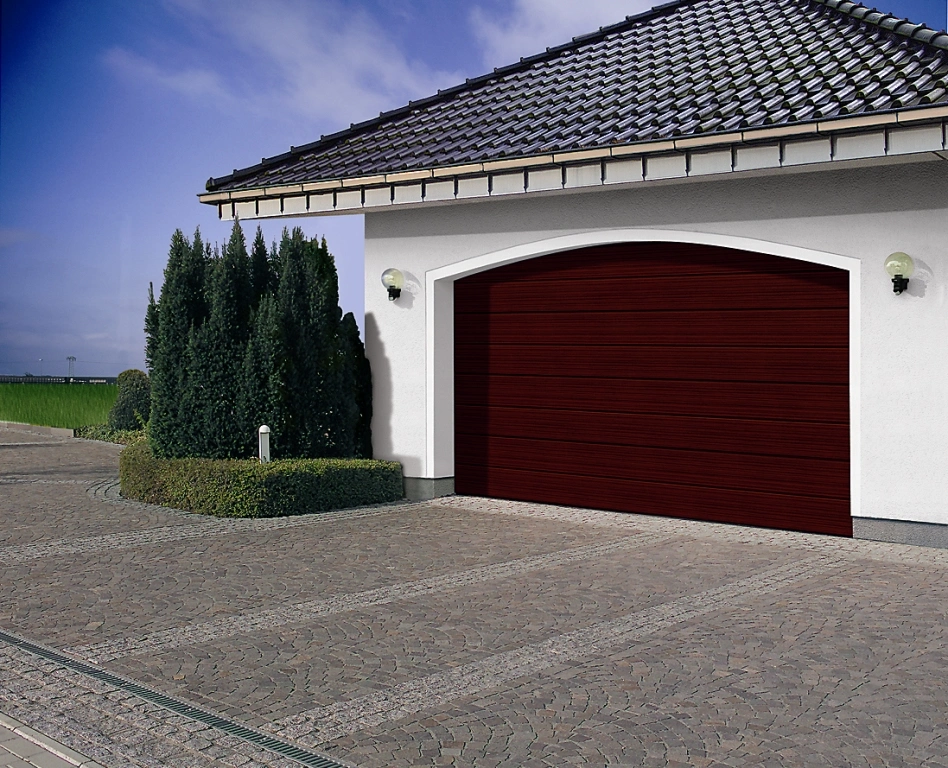 Wood Colour Sectional Garage Door