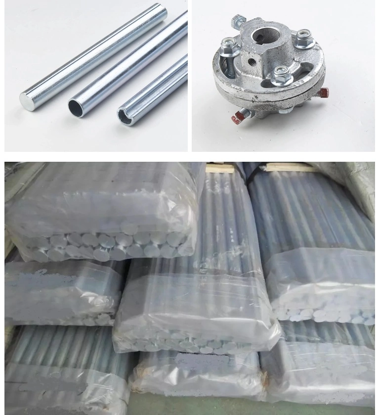 3mm Automatic Roller Shutter Garage Door Kit Hollow Keyway Shaft 1&prime;&prime; Silver Galvanized Steel Industrial Sectional Tubular Shaft