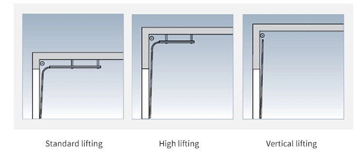 Exterior Industrial Sub Sectional Vertical Lifting Counter Weight Door