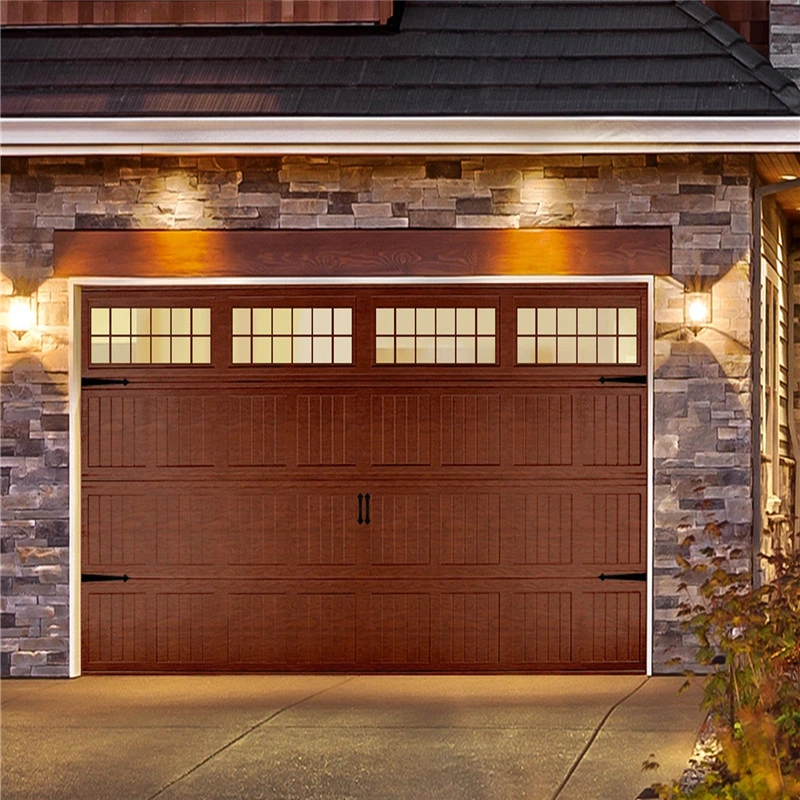 Modern Thermal Insulation Automatic Aluminum Garage Door Sectional Overhead Door for Villa