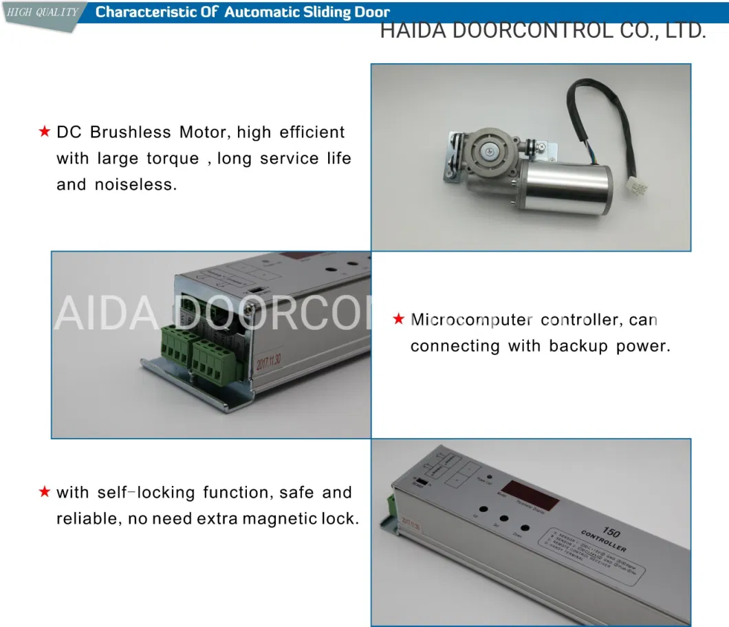 Automatic Intelligent Door Operator Glass Sliding Door System