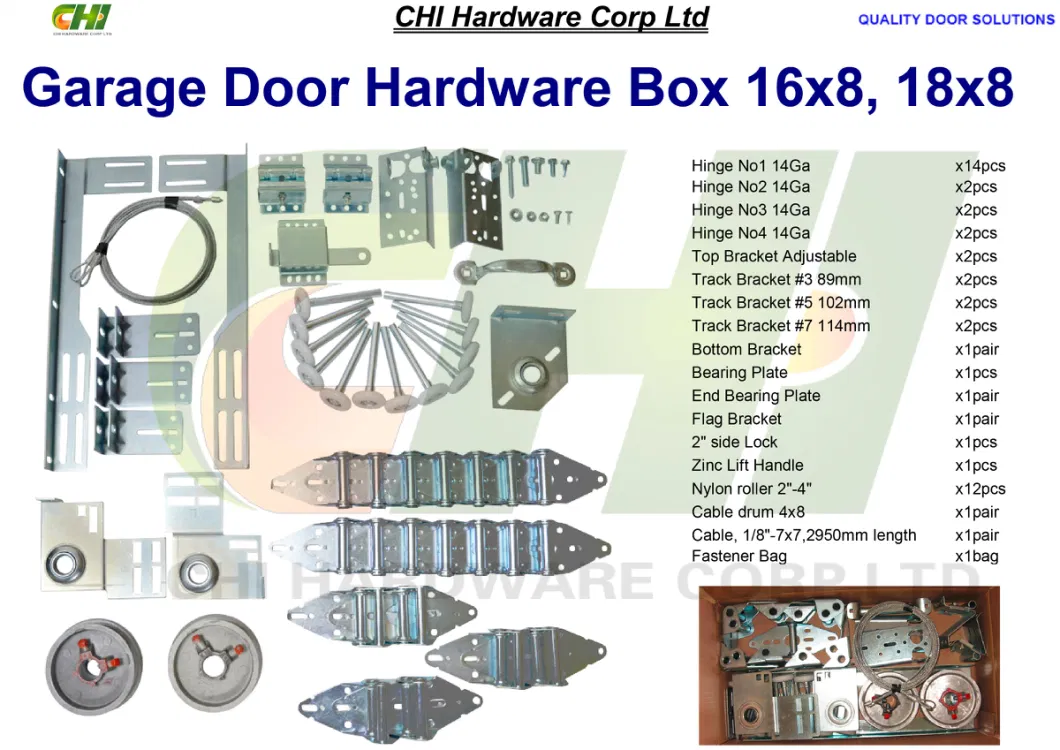 Sectional Garage Door Tension Spring Hardware Kit