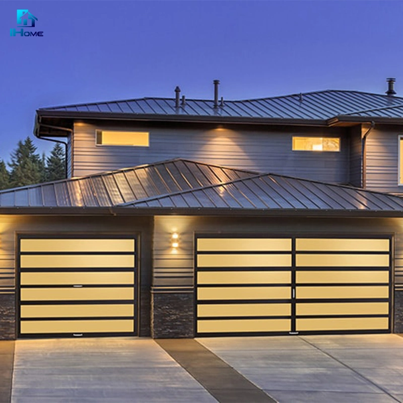 Low Price Residential Double Sheet Large Galvanized Sliding Garage Door for Villas