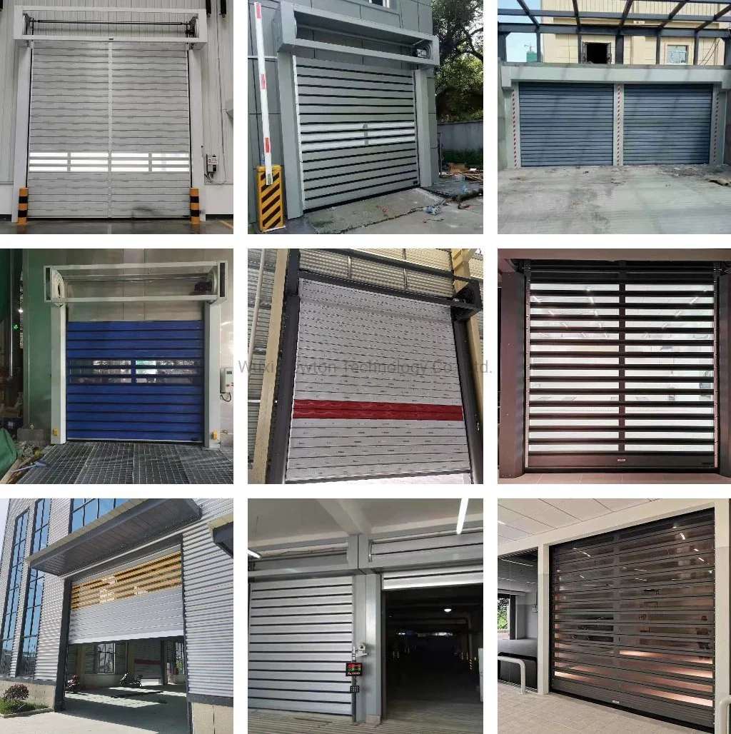 Security Overhead Aluminum Rapid Turbine Hard Metal Fast Rolling Door