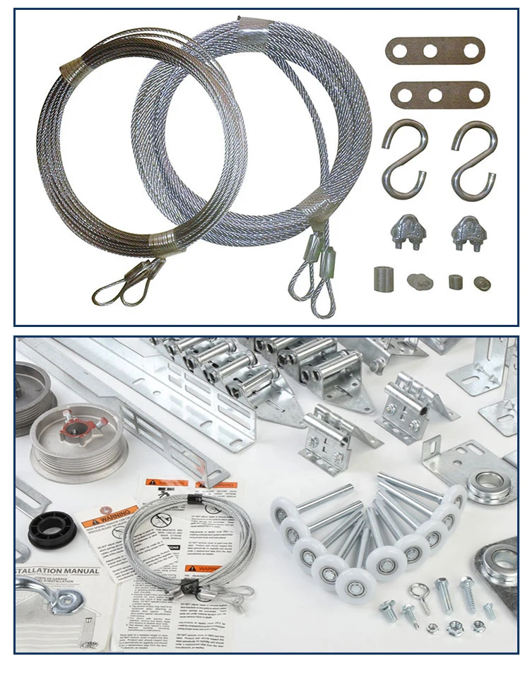 Garage Door 3&quot; Pulley and Cable Set - Hardware for Extension Springs Tilt up Garage Door Hardware