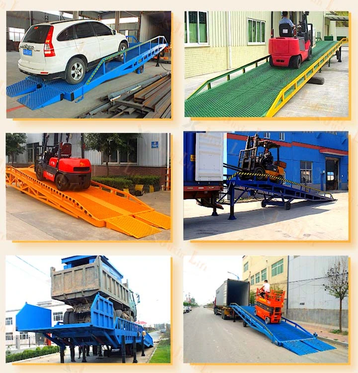 Hydraulic Container Loading Dock Used Unloading Cargo Mobile Steel Yard Ramp with Dcqy15