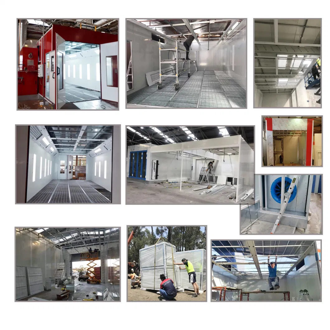 Electric Heating Customized High Standard Spray Booth/ Paint Chamber Garage Equipment Paint Room Powder Coating Booth