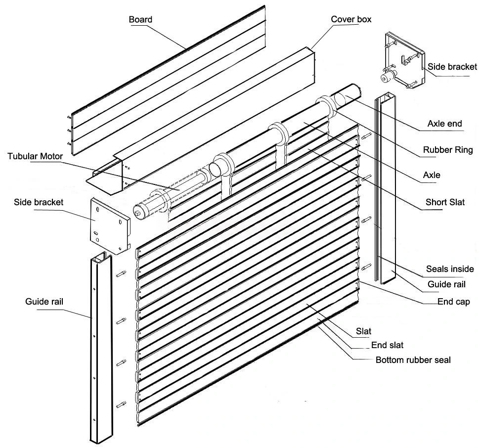 Aluminum Roller Shutter Factory Price Insulated Rolling Garage Doors